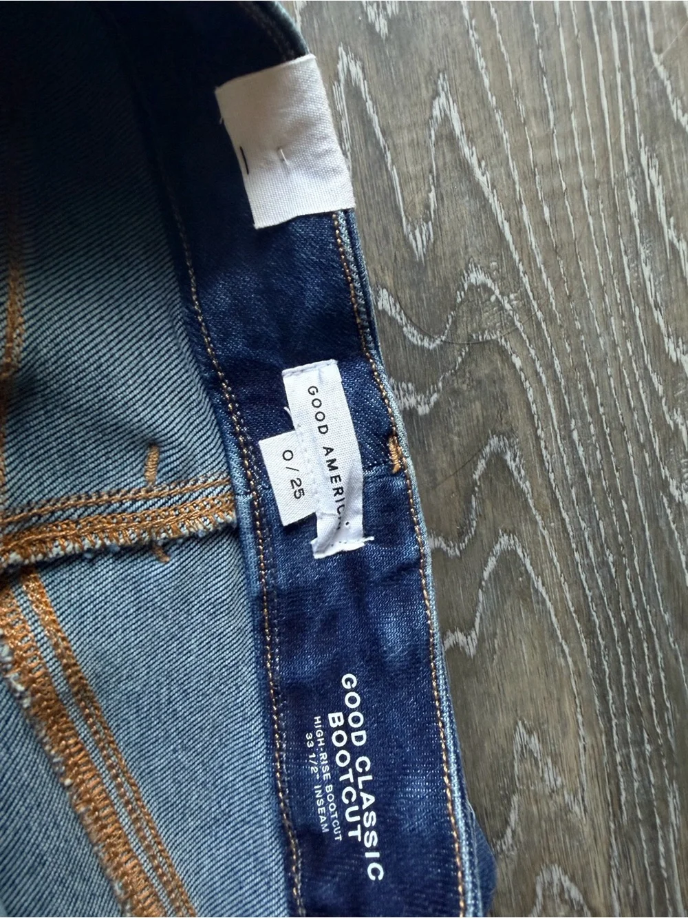 NWT Good American Good Classic High Rise Bootcut Jeans 0/25